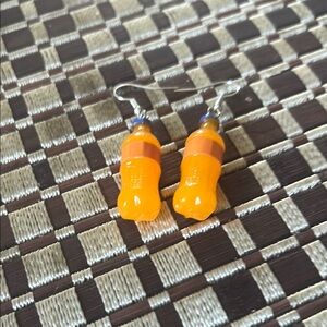 Orange Bottle Earrings